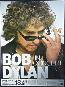 Poster collecting : bob dylan - Mannheim Germany Concert Poster 1981 !! cartel concierto 30x40 !!